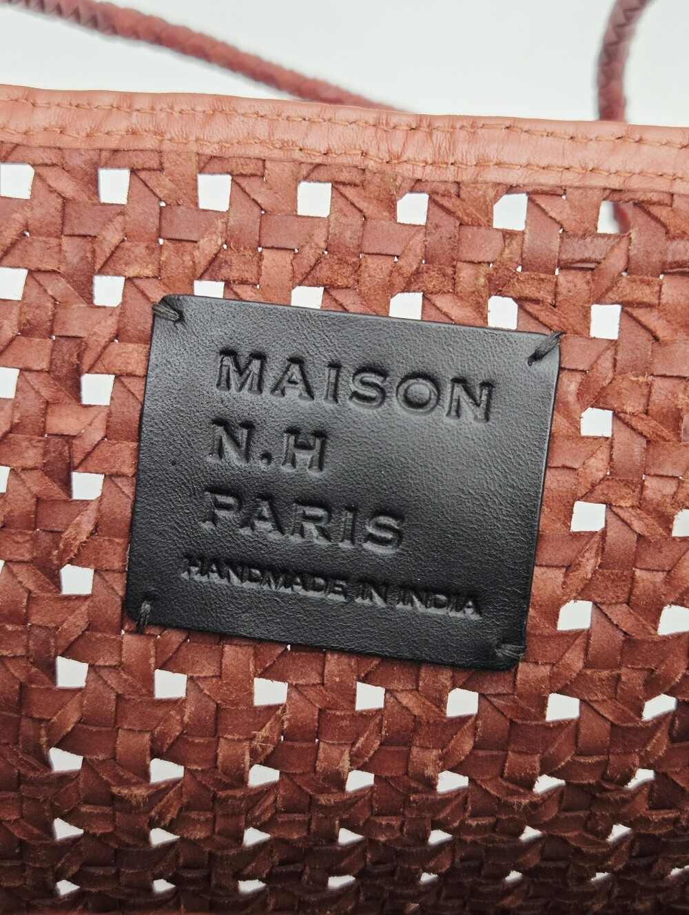 NEW MAISON N.H PARIS ANNETTE PETIT CUIR BAG - PICANTE - Picture 7 of 10